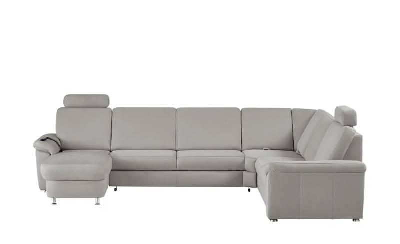 meinSofa Wohnlandschaft Mikrofaser Rita ¦ grau ¦ Maße (cm): B: 330 H: 91 T: 240.0 Polstermöbel > Sofas > Schlafsofas - Höffner