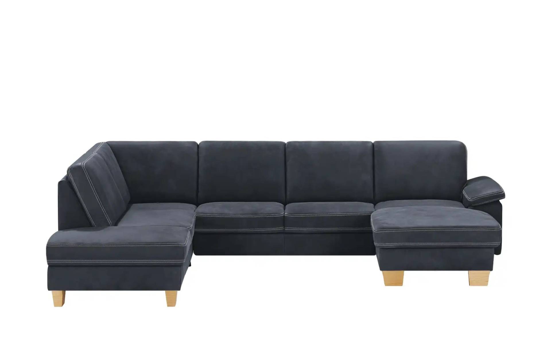 Kollektion Kraft Wohnlandschaft Leder Samu ¦ blau ¦ Maße (cm): B: 316 H: 90 T: 235.0 Polstermöbel > Sofas > Ledersofas - Möbel Kraft