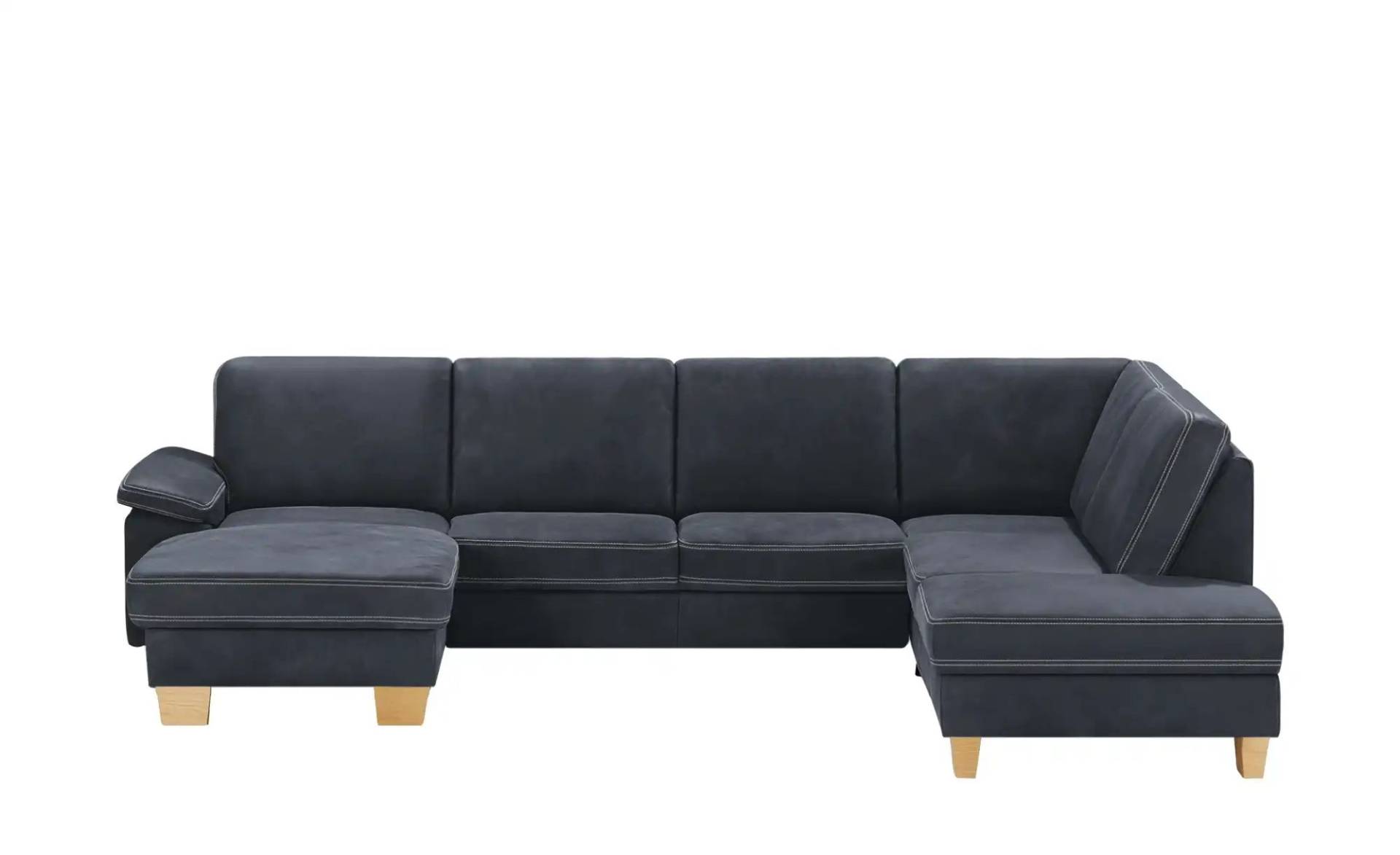 Kollektion Kraft Wohnlandschaft Leder Samu ¦ blau ¦ Maße (cm): B: 316 H: 90 T: 235.0 Polstermöbel > Sofas > Ledersofas - Möbel Kraft