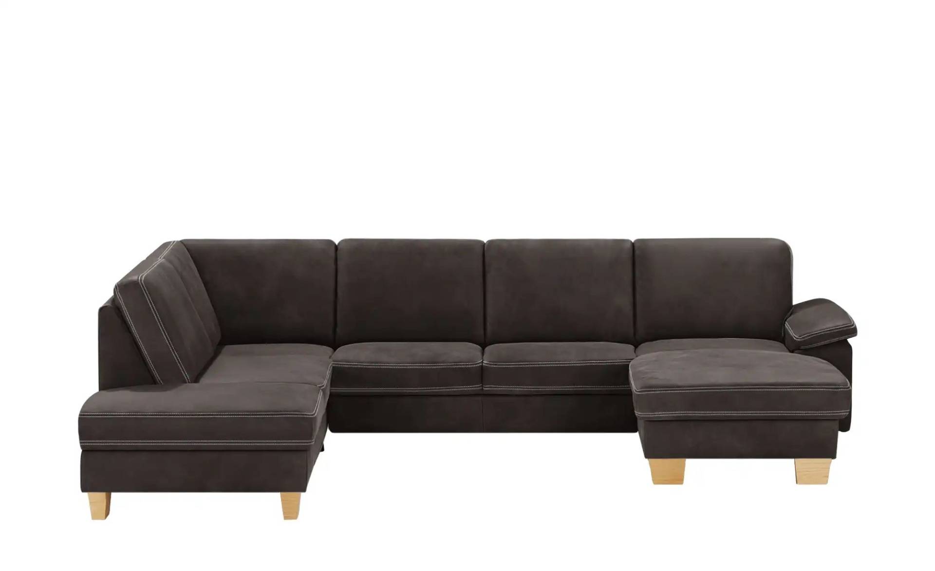 Kollektion Kraft Wohnlandschaft Leder Samu ¦ braun ¦ Maße (cm): B: 316 H: 90 T: 235.0 Polstermöbel > Sofas > Ledersofas - Möbel Kraft