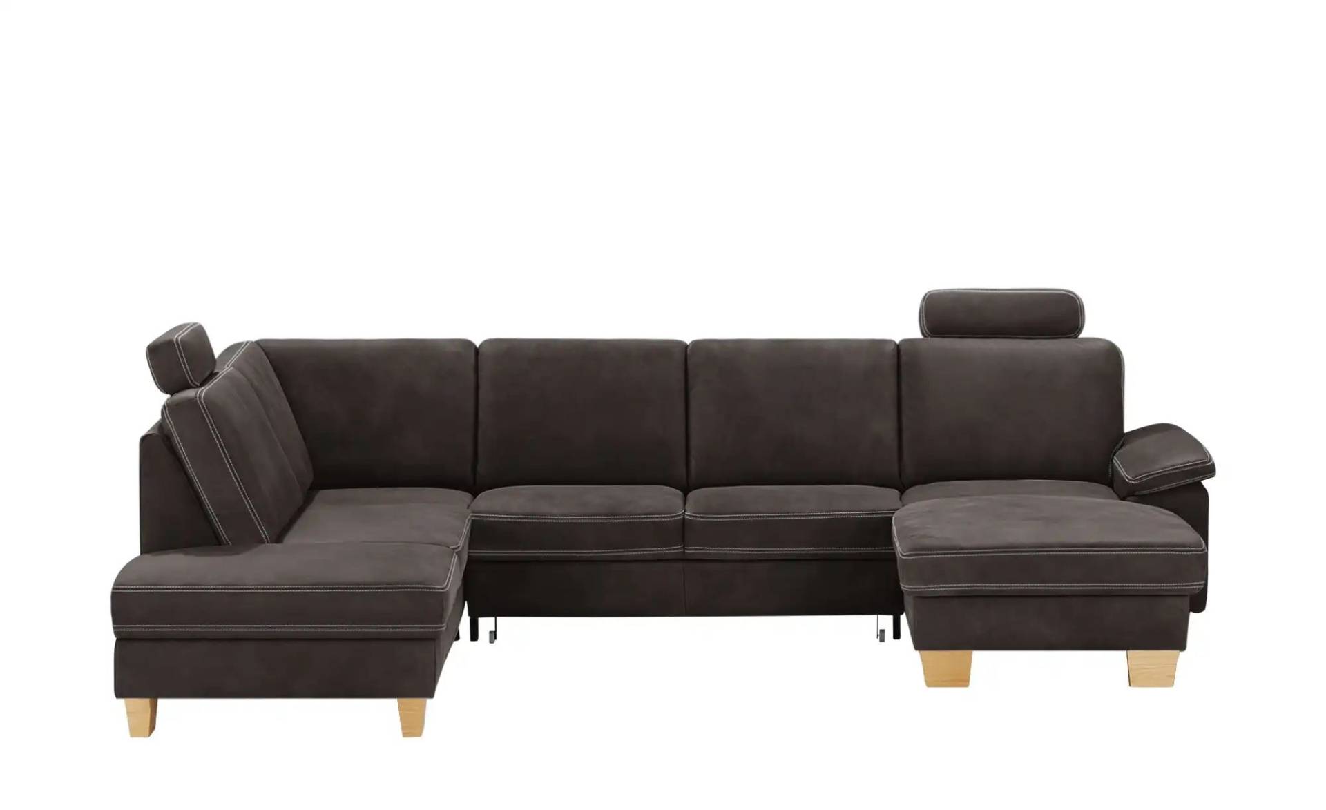 Kollektion Kraft Wohnlandschaft Leder Samu ¦ braun ¦ Maße (cm): B: 316 H: 90 T: 235 Polstermöbel > Sofas > Ledersofas - Möbel Kraft