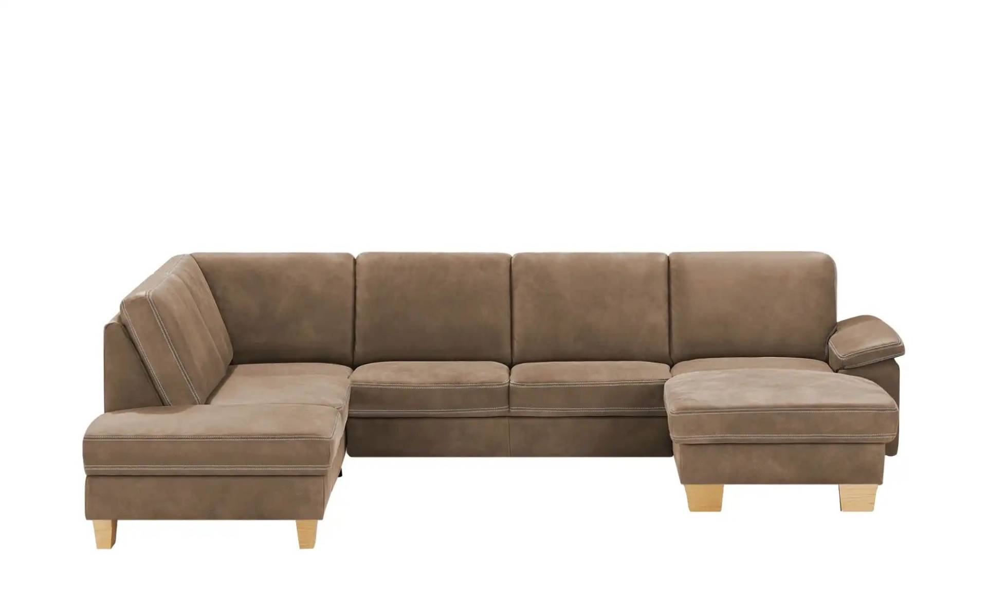 meinSofa Wohnlandschaft Leder Samu ¦ braun ¦ Maße (cm): B: 316 H: 90 T: 235 Polstermöbel > Sofas > Wohnlandschaften - Höffner