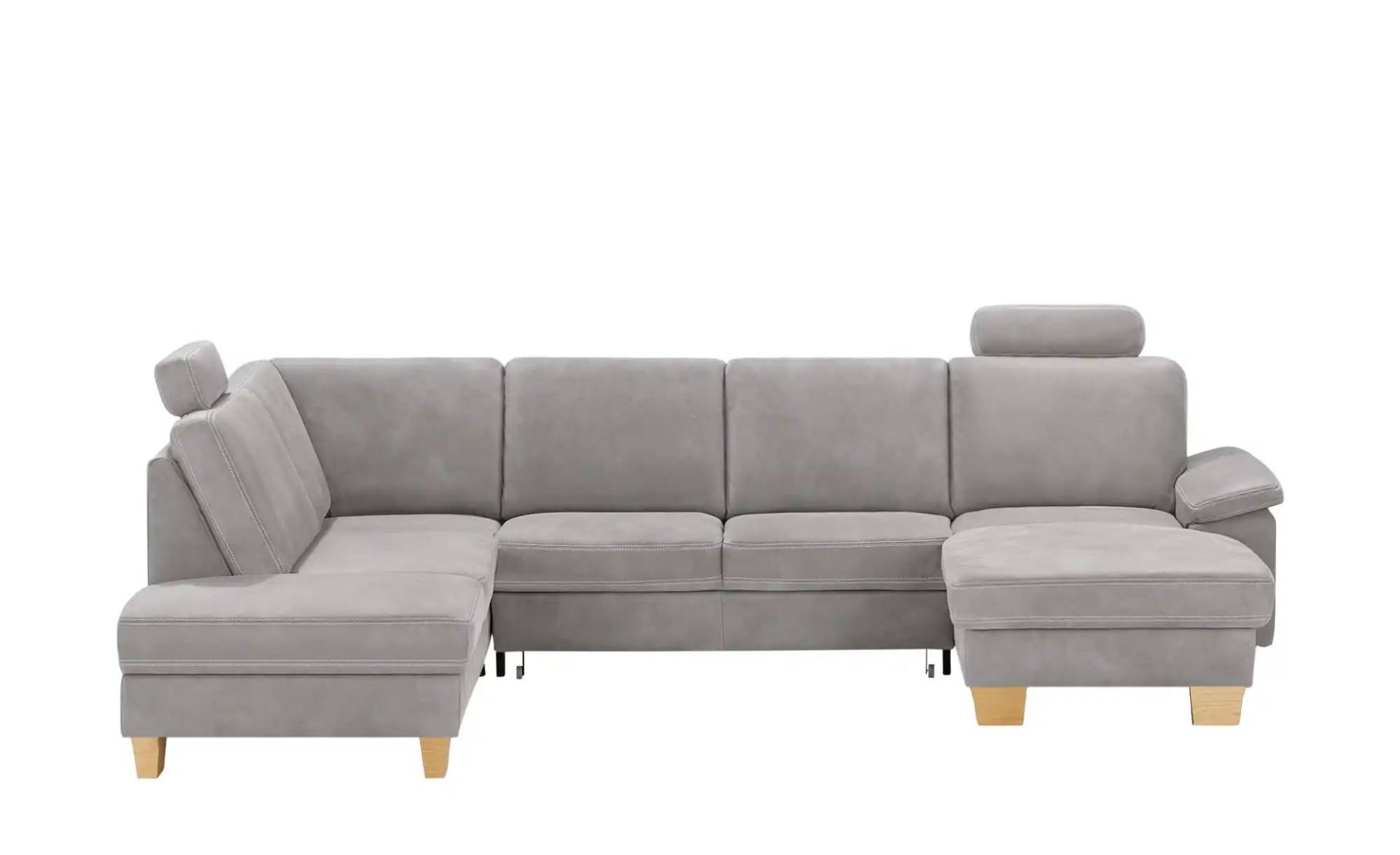 Kollektion Kraft Wohnlandschaft Leder Samu ¦ grau ¦ Maße (cm): B: 316 H: 90 T: 235 Polstermöbel > Sofas > Ledersofas - Möbel Kraft