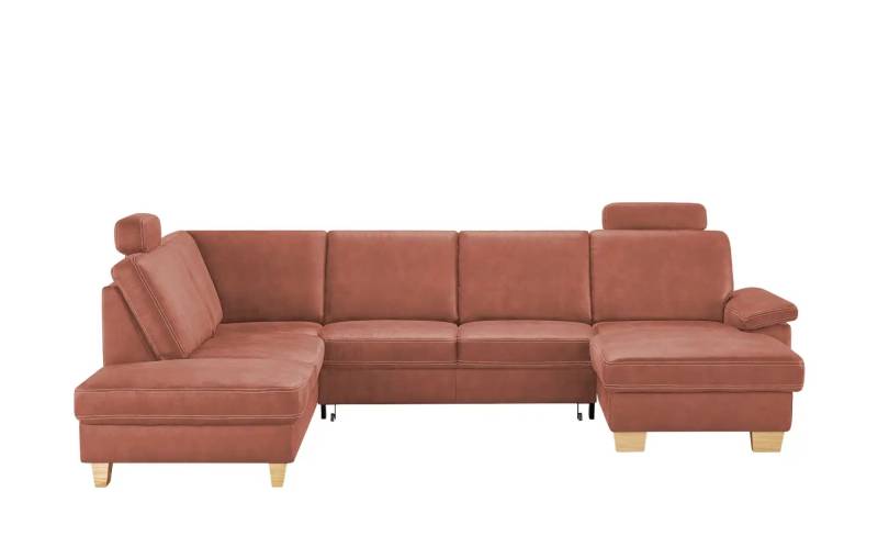 Kollektion Kraft Wohnlandschaft Kunstleder Samu ¦ rot ¦ Maße (cm): B: 316 H: 90 T: 235.0 Polstermöbel > Sofas > Ledersofas - Möbel Kraft