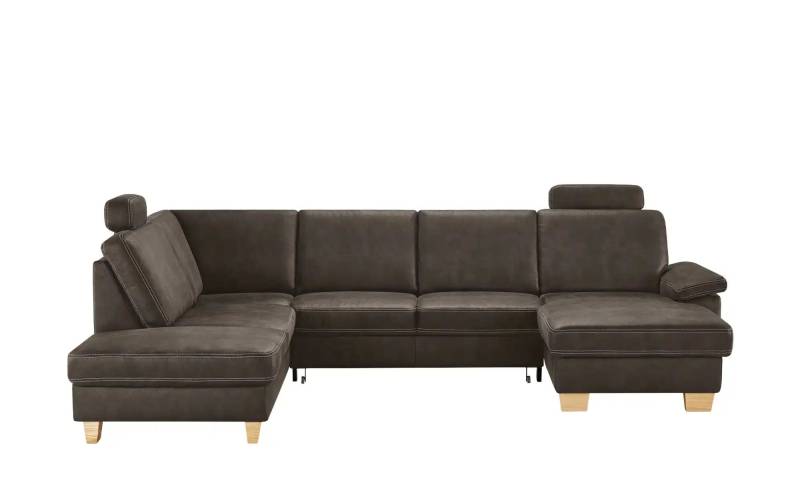 meinSofa Wohnlandschaft  Kunstleder Samu ¦ braun ¦ Maße (cm): B: 316 H: 90 T: 235.0 Polstermöbel > Sofas > Wohnlandschaften - Höffner