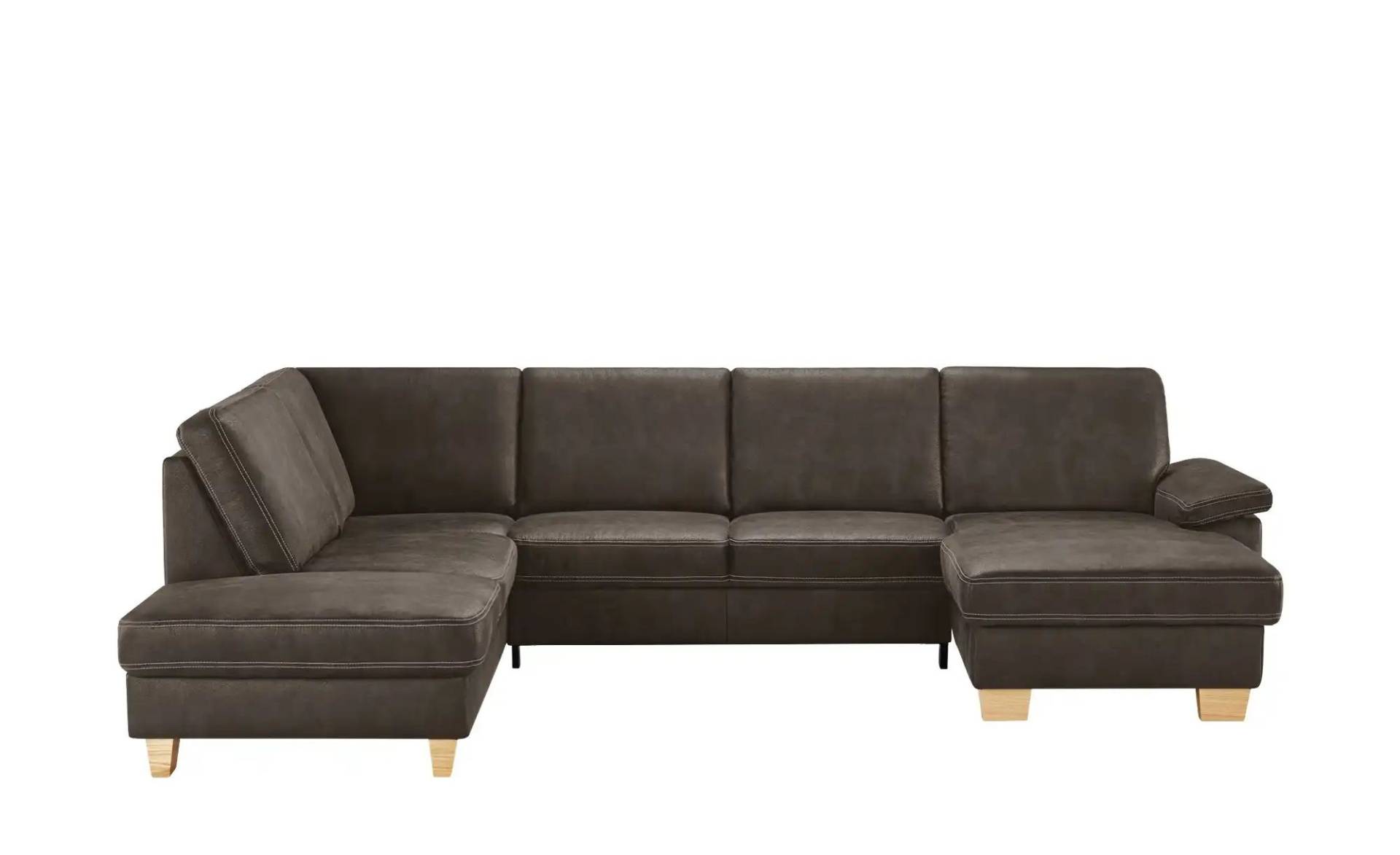 meinSofa Wohnlandschaft  Kunstleder Samu ¦ braun ¦ Maße (cm): B: 316 H: 90 T: 235 Polstermöbel > Sofas > Wohnlandschaften - Höffner