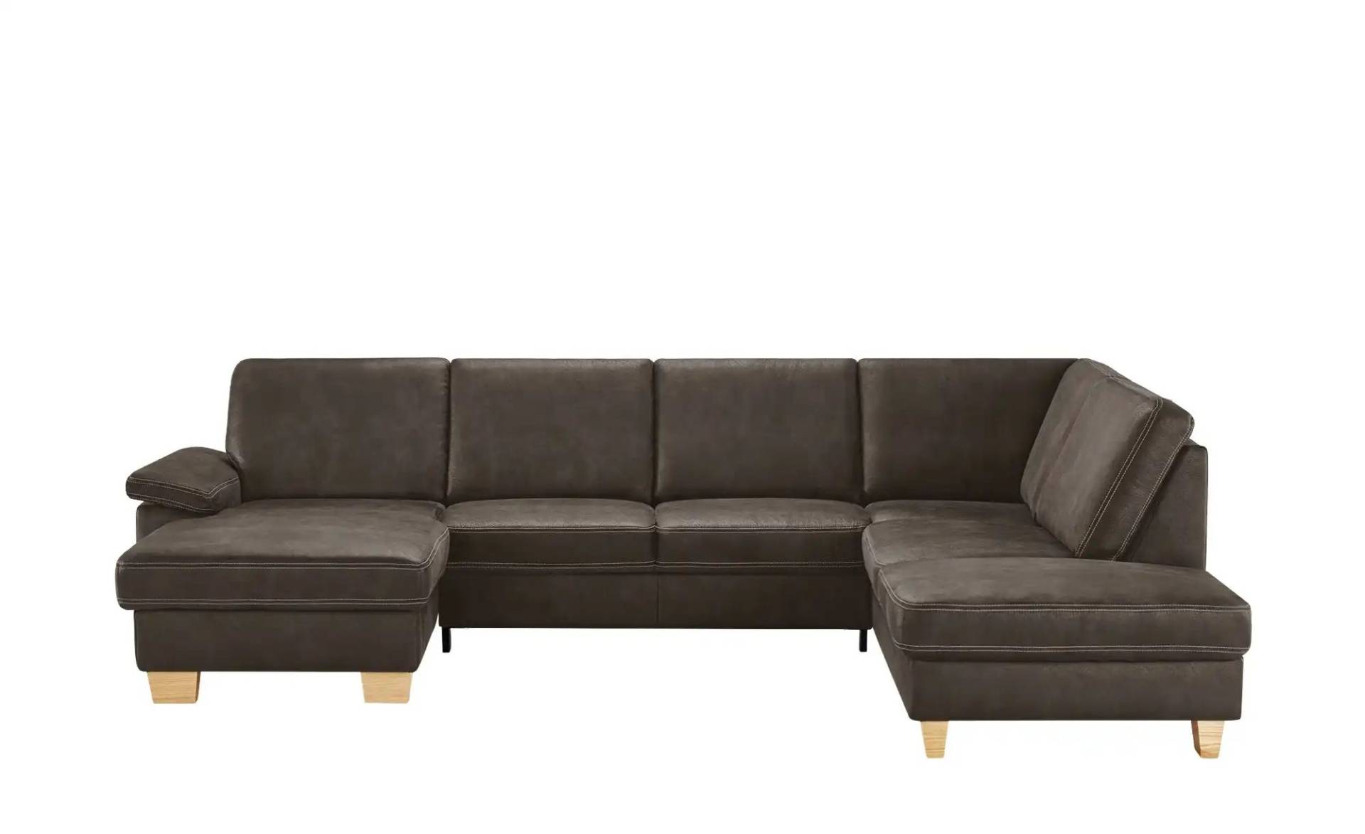 meinSofa Wohnlandschaft  Kunstleder Samu ¦ braun ¦ Maße (cm): B: 316 H: 90 T: 235 Polstermöbel > Sofas > Wohnlandschaften - Höffner