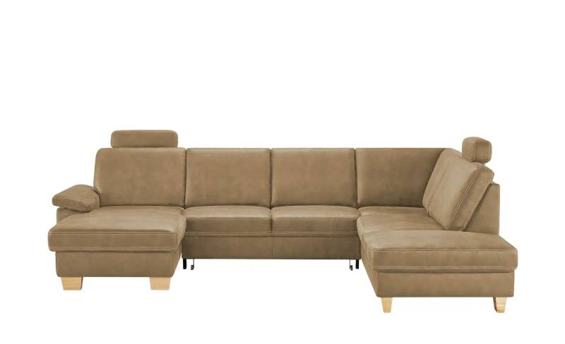 meinSofa Wohnlandschaft  Kunstleder Samu ¦ beige ¦ Maße (cm): B: 316 H: 90 T: 235.0 Polstermöbel > Sofas > Schlafsofas - Höffner