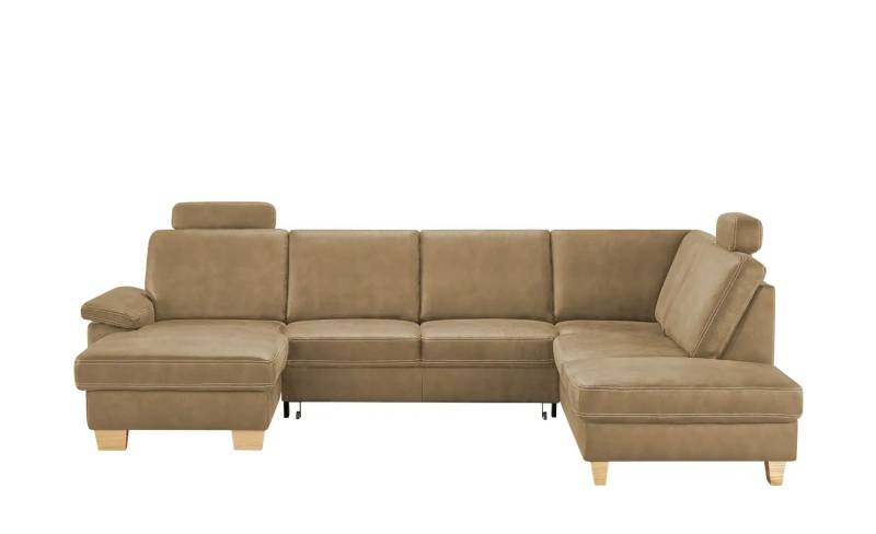 meinSofa Wohnlandschaft  Kunstleder Samu ¦ beige ¦ Maße (cm): B: 316 H: 90 T: 235 Polstermöbel > Sofas > Schlafsofas - Höffner