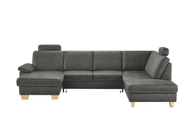 meinSofa Wohnlandschaft  Kunstleder Samu ¦ grau ¦ Maße (cm): B: 316 H: 90 T: 235.0 Polstermöbel > Sofas > Wohnlandschaften - Höffner