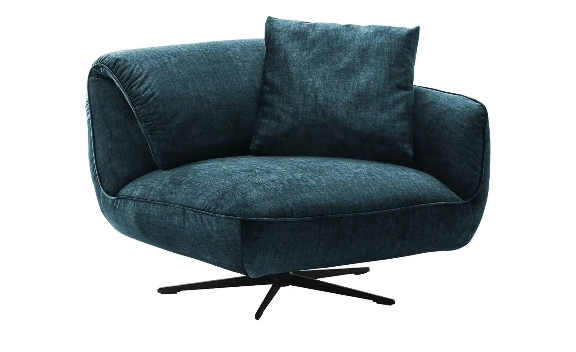 pop Drehsessel aus Flachgewebe Ventus ¦ blau ¦ Maße (cm): B: 101 H: 111 T: 98.0 Polstermöbel > Sessel > Fernsehsessel - Höffner