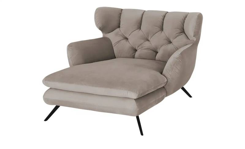 Jette Home Longseat-Sessel Samt Caldara ¦ beige ¦ Maße (cm): B: 126 H: 94 T: 160.0 Polstermöbel > Sessel > Ohrensessel - Möbel Kraft