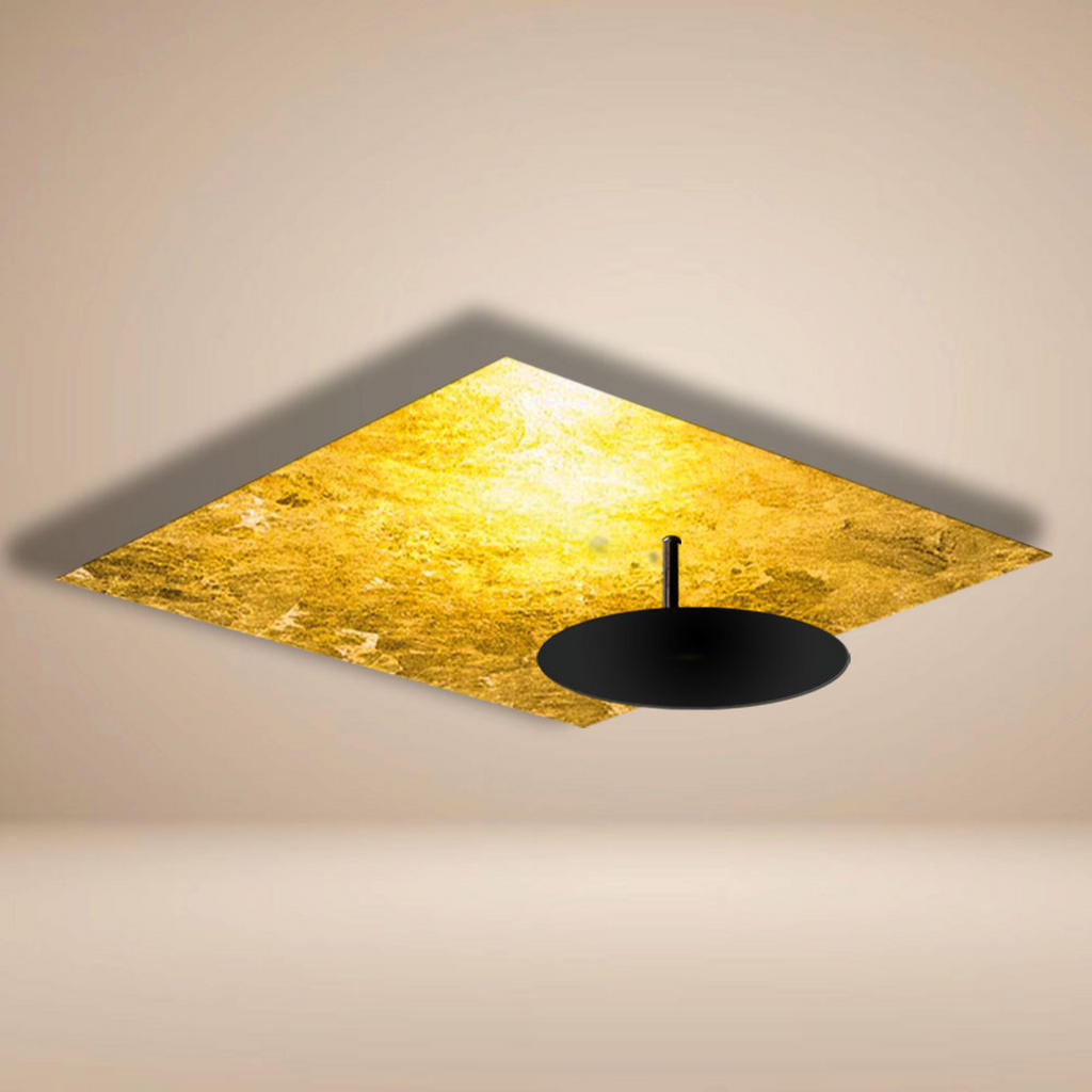s.luce Led-Wand-/Deckenlampe, Gold, Metall, Rund,Rund, G, 62x10x62 cm, Lampen & Leuchten, LED Beleuchtung, LED-Deckenleuchten von s.luce