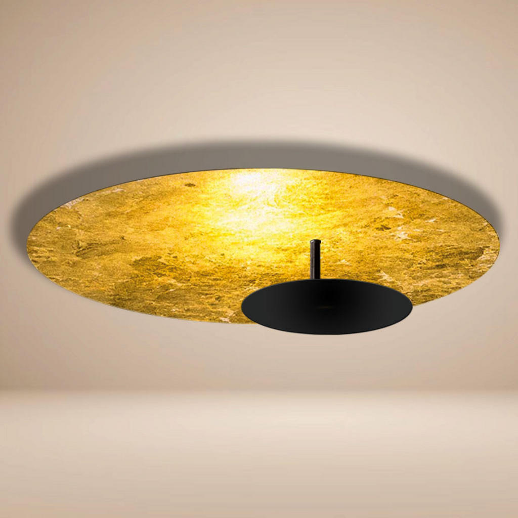 s.luce Led-Wand-/Deckenlampe, Gold, Metall, Rund,Rund, G, 60x10x60 cm, Lampen & Leuchten, LED Beleuchtung, LED-Deckenleuchten s.luce Led-Wand-/Deckenlampe, Gold, Metall, Rund,Rund, G, 60x10x60 cm, Lampen & Leuchten, LED Beleuchtung, LED-Deckenleuchten von s.luce