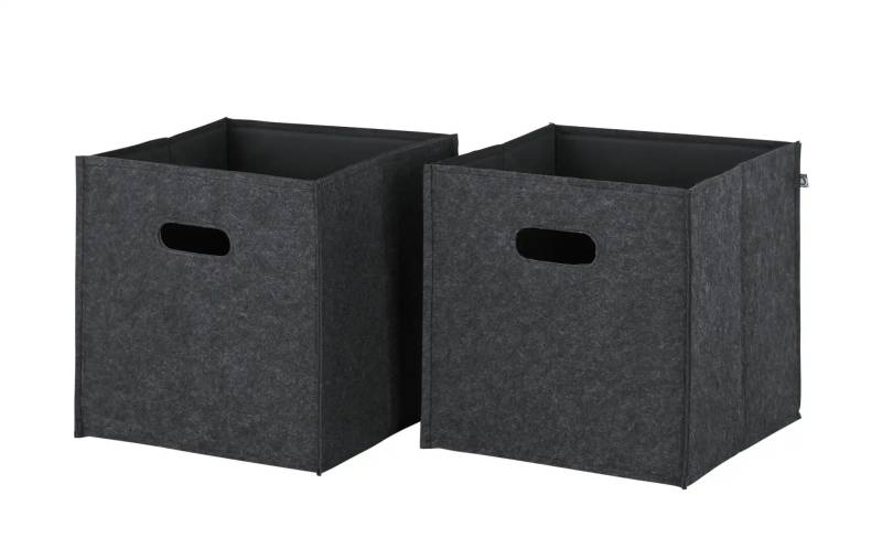 smart Aufbewahrungskorb  2er-Set  Up2U ¦ grau ¦ Filz ¦ Maße (cm): B: 34 H: 34 T: 34.0 Aufbewahrung > Aufbewahrungsboxen - Höffner