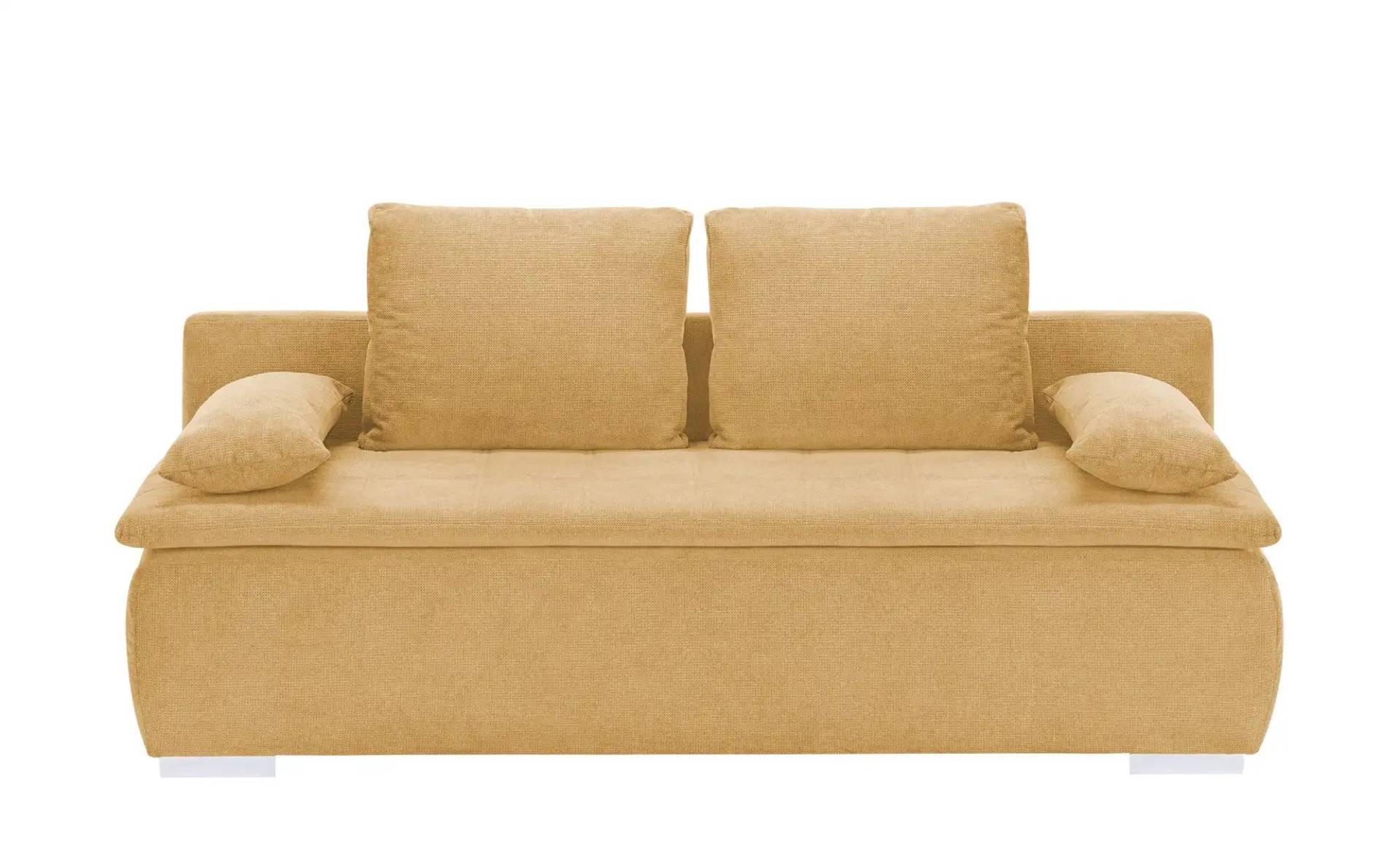 smart Schlafsofa  Leonie ¦ gelb ¦ Maße (cm): B: 198 H: 92 T: 90 Polstermöbel > Sofas > 2-Sitzer - Höffner