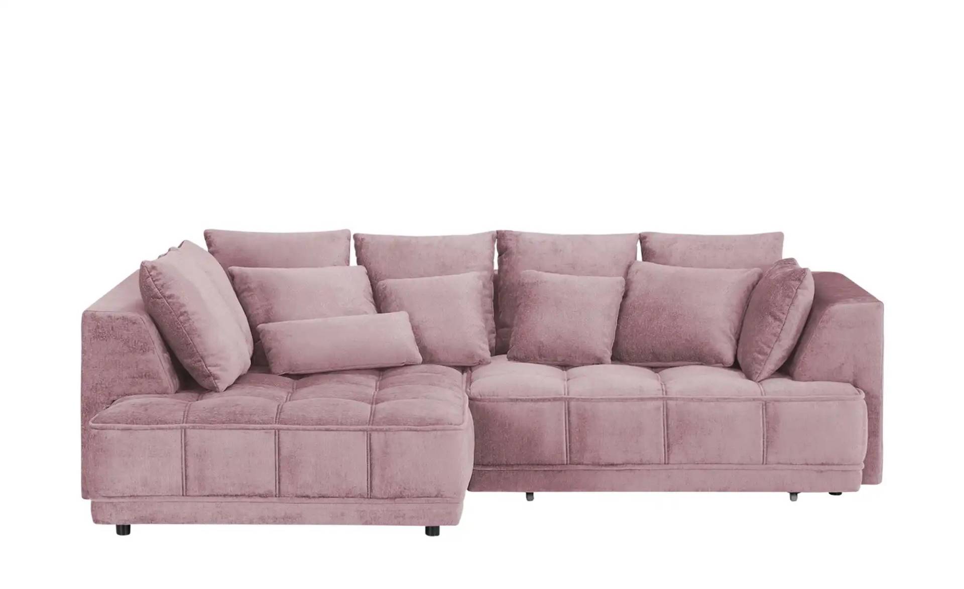 switch Ecksofa aus Samt Tiga ¦ rosa/pink ¦ Maße (cm): B: 285 H: 88 T: 205 Polstermöbel > Sofas > Ecksofas - Höffner