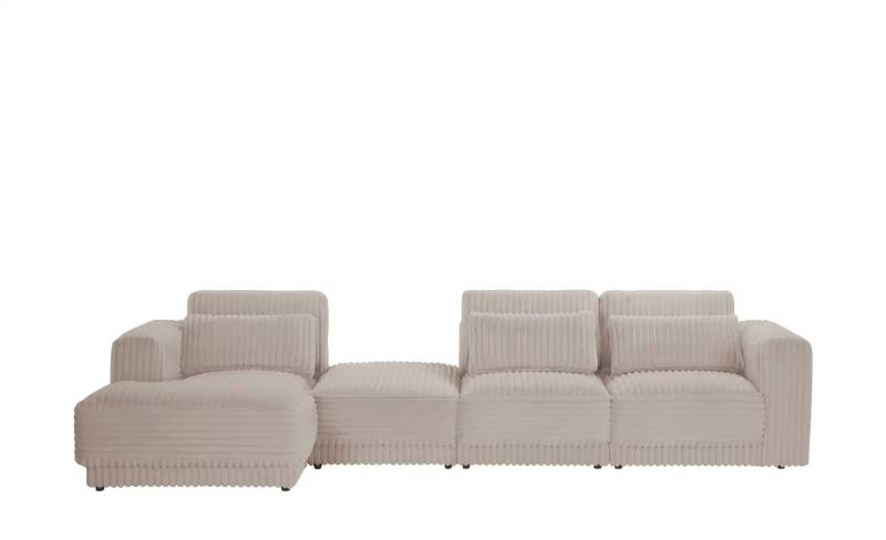 switch Ecksofa in modernem Breitcord Torrino ¦ beige ¦ Maße (cm): B: 372 H: 95 T: 173.0 Polstermöbel > Sofas > Ecksofas - Höffner