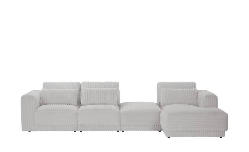 switch Ecksofa in modernem Breitcord Torrino ¦ grau ¦ Maße (cm): B: 372 H: 95 T: 173.0 Polstermöbel > Sofas > Ecksofas - Höffner