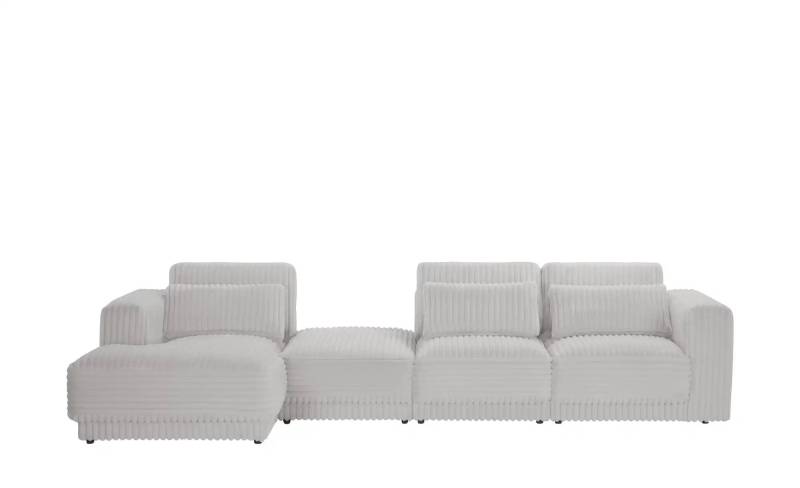 switch Ecksofa in modernem Breitcord Torrino ¦ grau ¦ Maße (cm): B: 372 H: 95 T: 173.0 Polstermöbel > Sofas > Ecksofas - Höffner