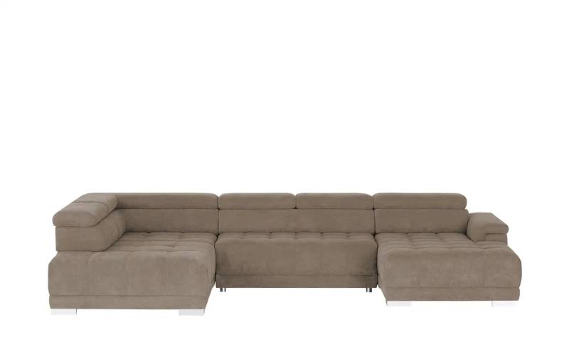 switch Wohnlandschaft aus Mikrofaser Campo ¦ braun ¦ Maße (cm): B: 374 H: 101 T: 220.0 Polstermöbel > Sofas > Wohnlandschaften - Höffner
