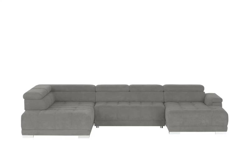 switch Wohnlandschaft aus Mikrofaser Campo ¦ grau ¦ Maße (cm): B: 374 H: 101 T: 220.0 Polstermöbel > Sofas > Wohnlandschaften - Höffner