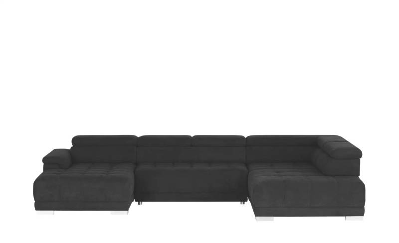 switch Wohnlandschaft aus Mikrofaser Campo ¦ grau ¦ Maße (cm): B: 374 H: 101 T: 220.0 Polstermöbel > Sofas > Wohnlandschaften - Höffner