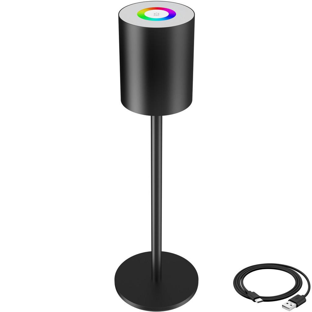 tectake AKKU-TISCHLAMPE Schwarz tectake AKKU-TISCHLAMPE Schwarz