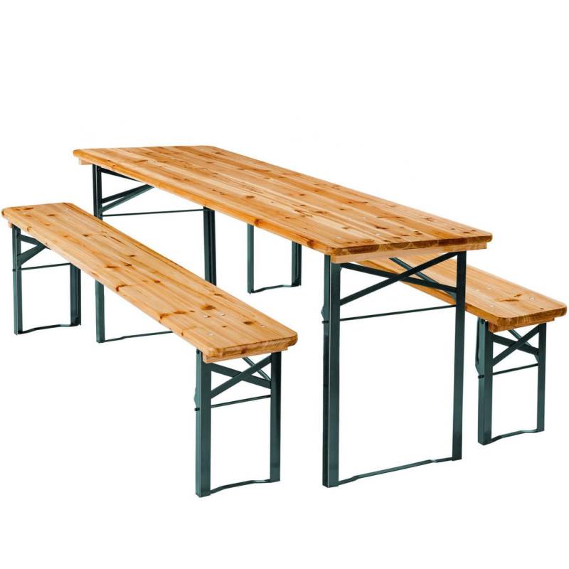 tectake BIERZELTGARNITUR Braun