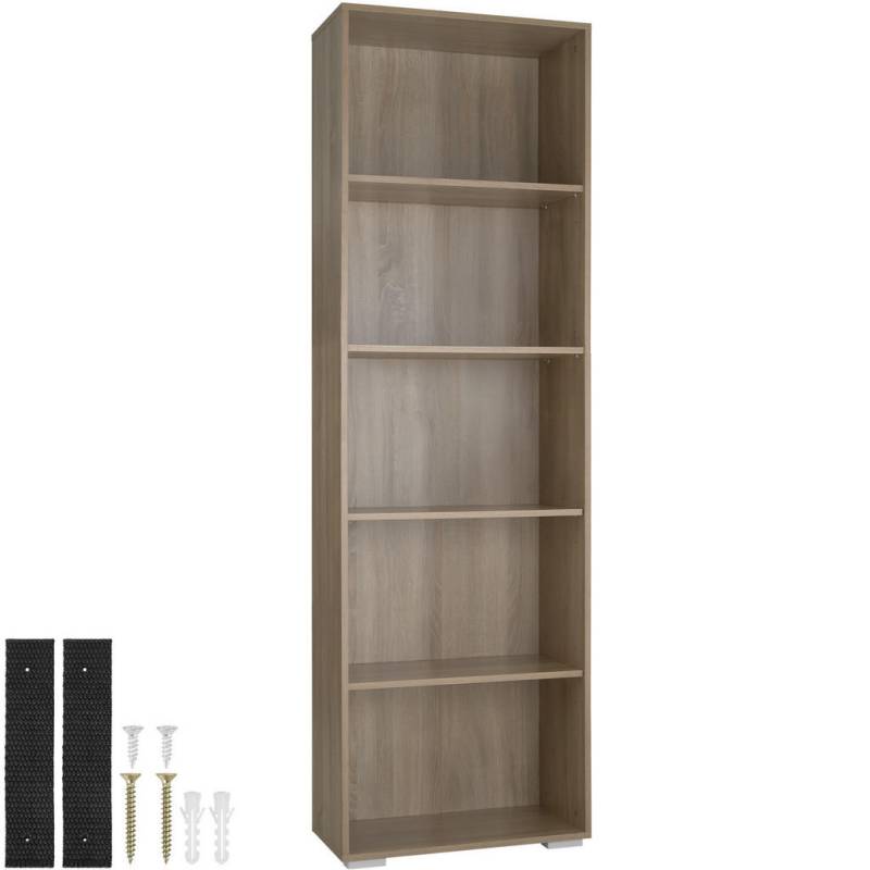 tectake BÜCHERREGAL Eiche Artisan