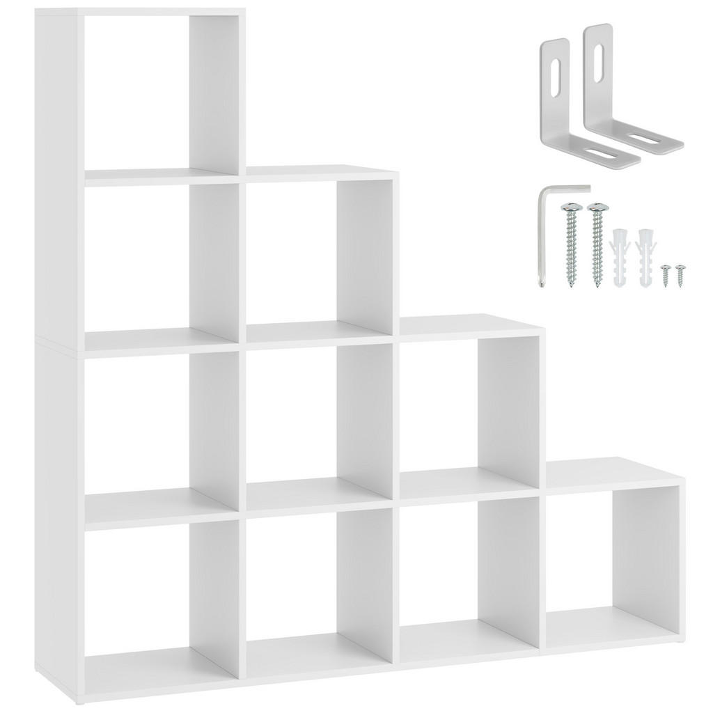 tectake BÜCHERREGAL Weiß tectake BÜCHERREGAL Weiß