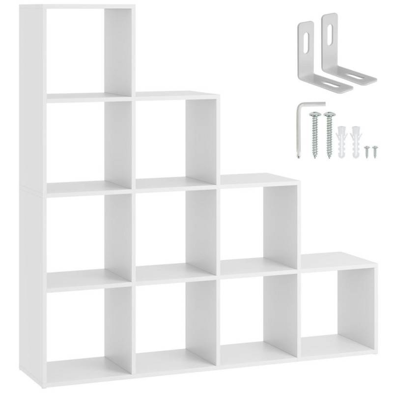 tectake BÜCHERREGAL Weiß