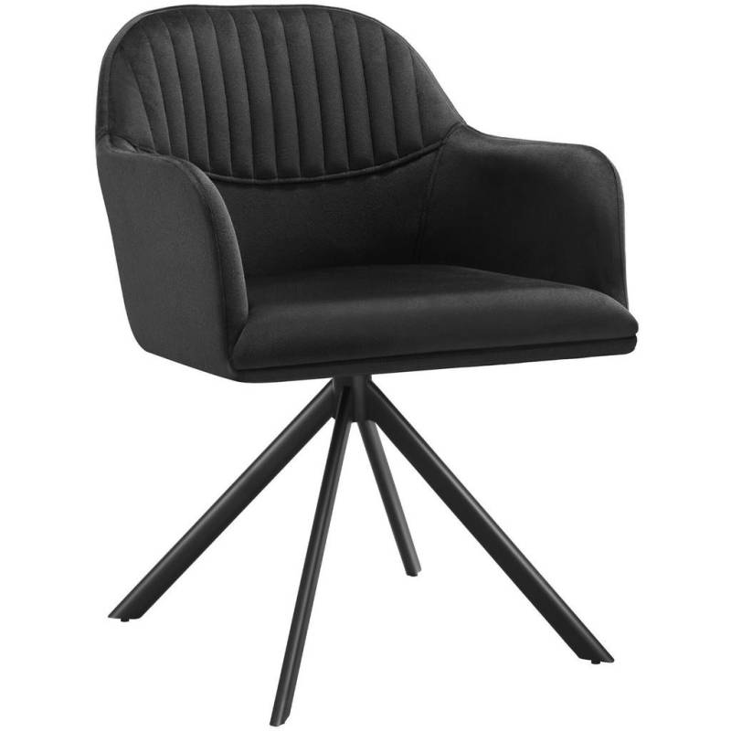 tectake DREHSTUHL Schwarz, Schwarz