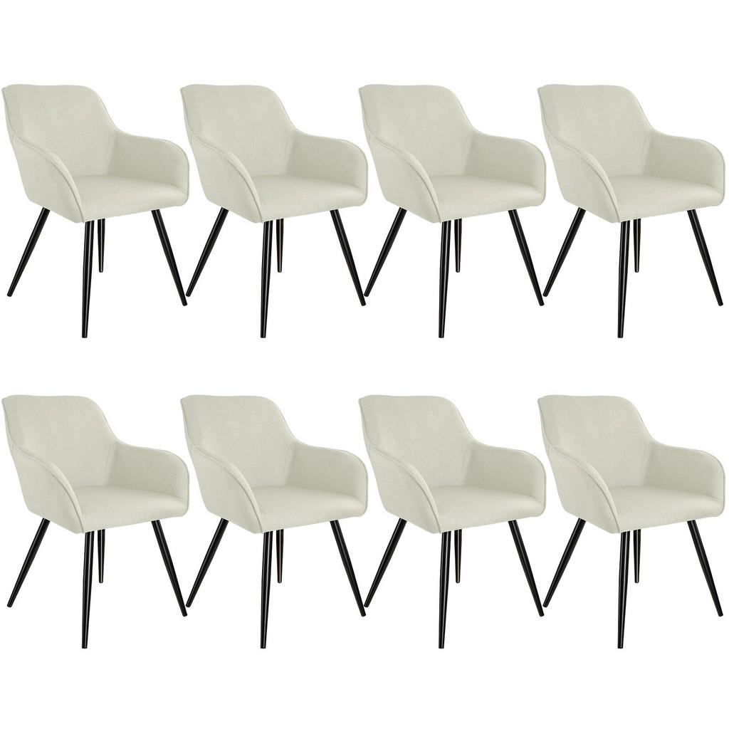 tectake ESSZIMMERSTUHL Creme, Schwarz tectake ESSZIMMERSTUHL Creme, Schwarz