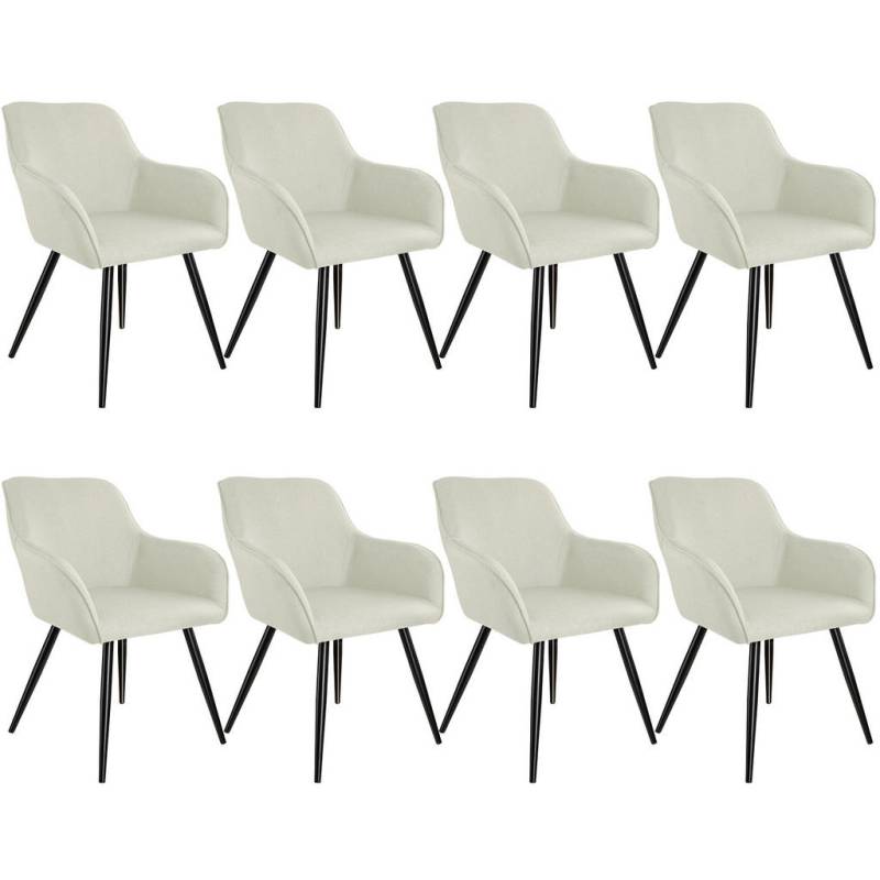 tectake ESSZIMMERSTUHL Creme, Schwarz