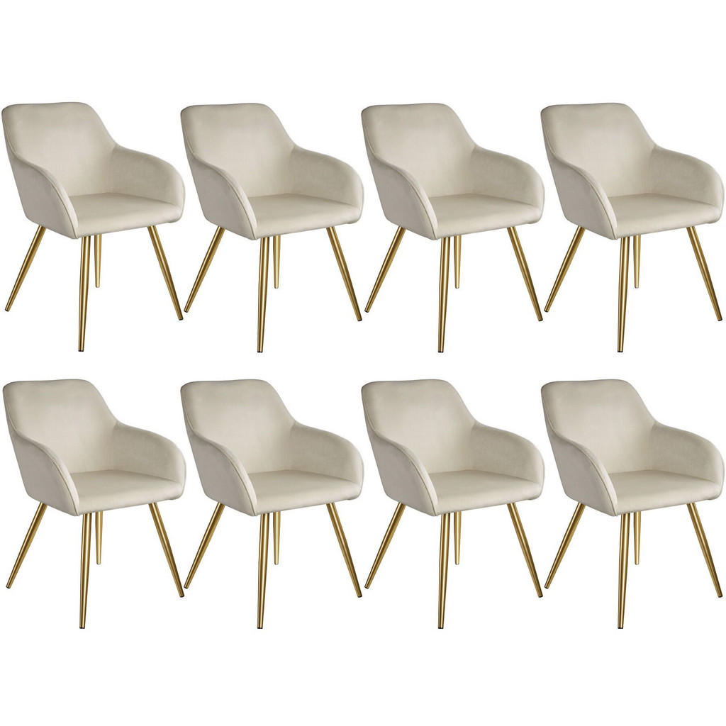 tectake ESSZIMMERSTUHL Creme, Gold tectake ESSZIMMERSTUHL Creme, Gold