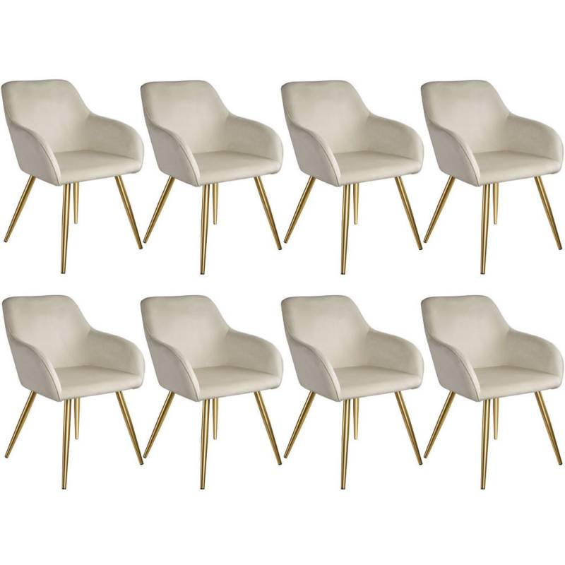 tectake ESSZIMMERSTUHL Creme, Gold