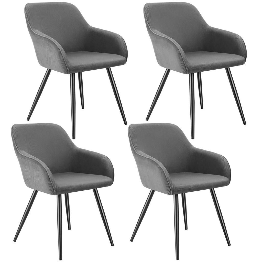 tectake ESSZIMMERSTUHL Grau, Schwarz tectake ESSZIMMERSTUHL Grau, Schwarz