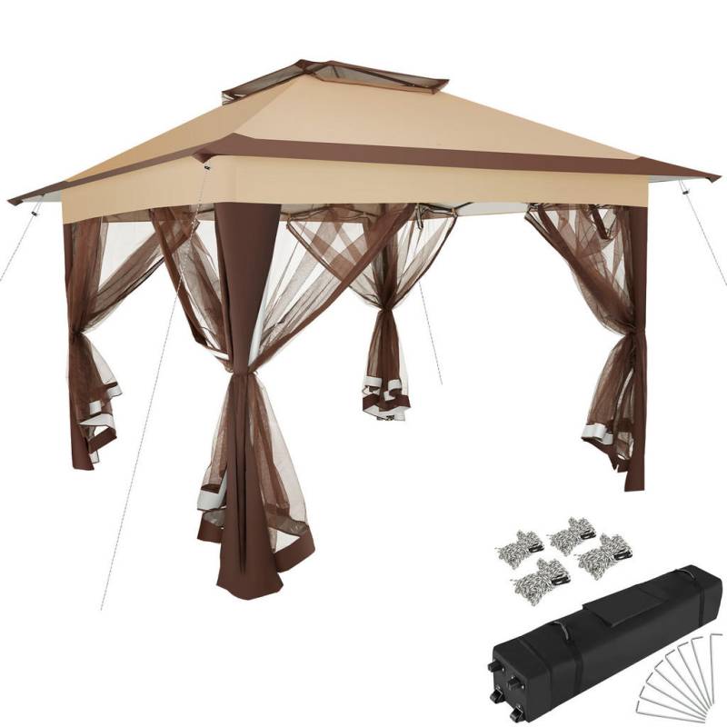 tectake FALTPAVILLON Braun