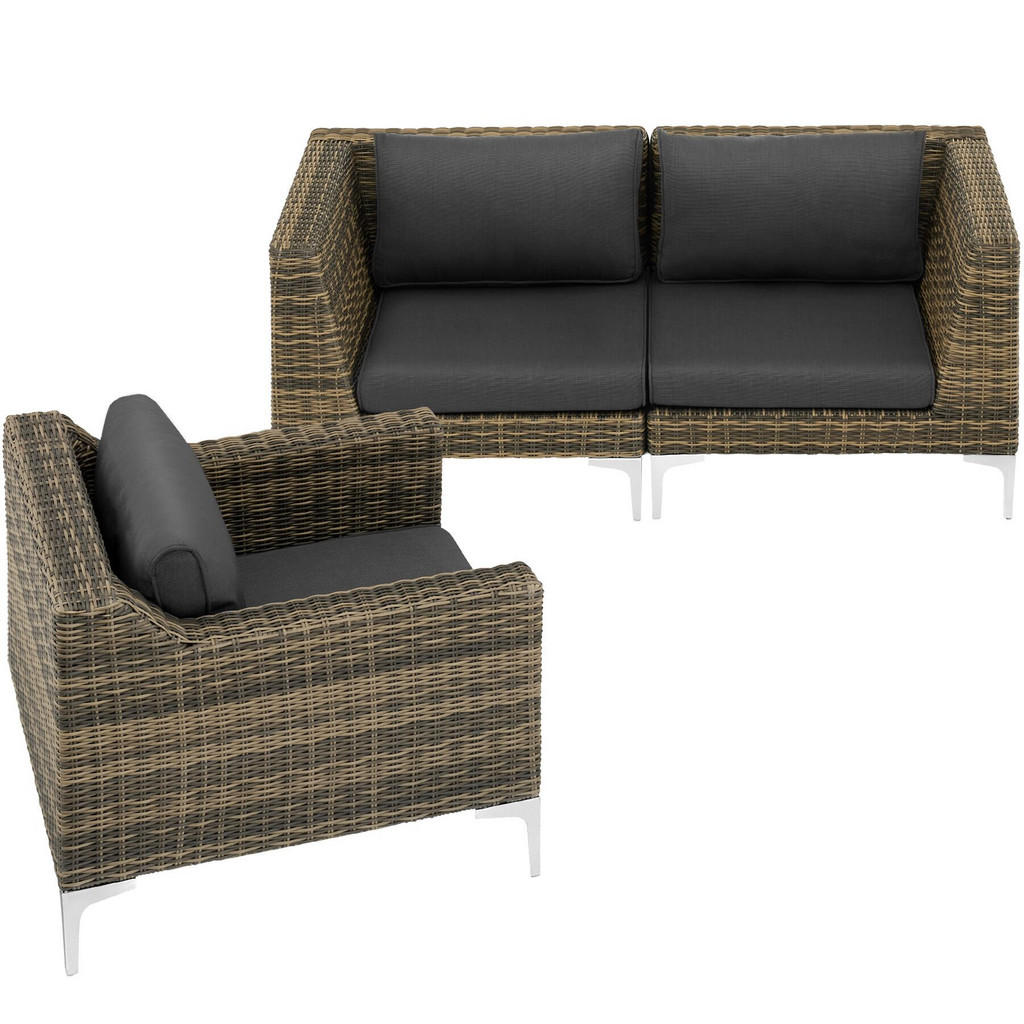 tectake GARTEN-LOUNGE-SET Anthrazit tectake GARTEN-LOUNGE-SET Anthrazit