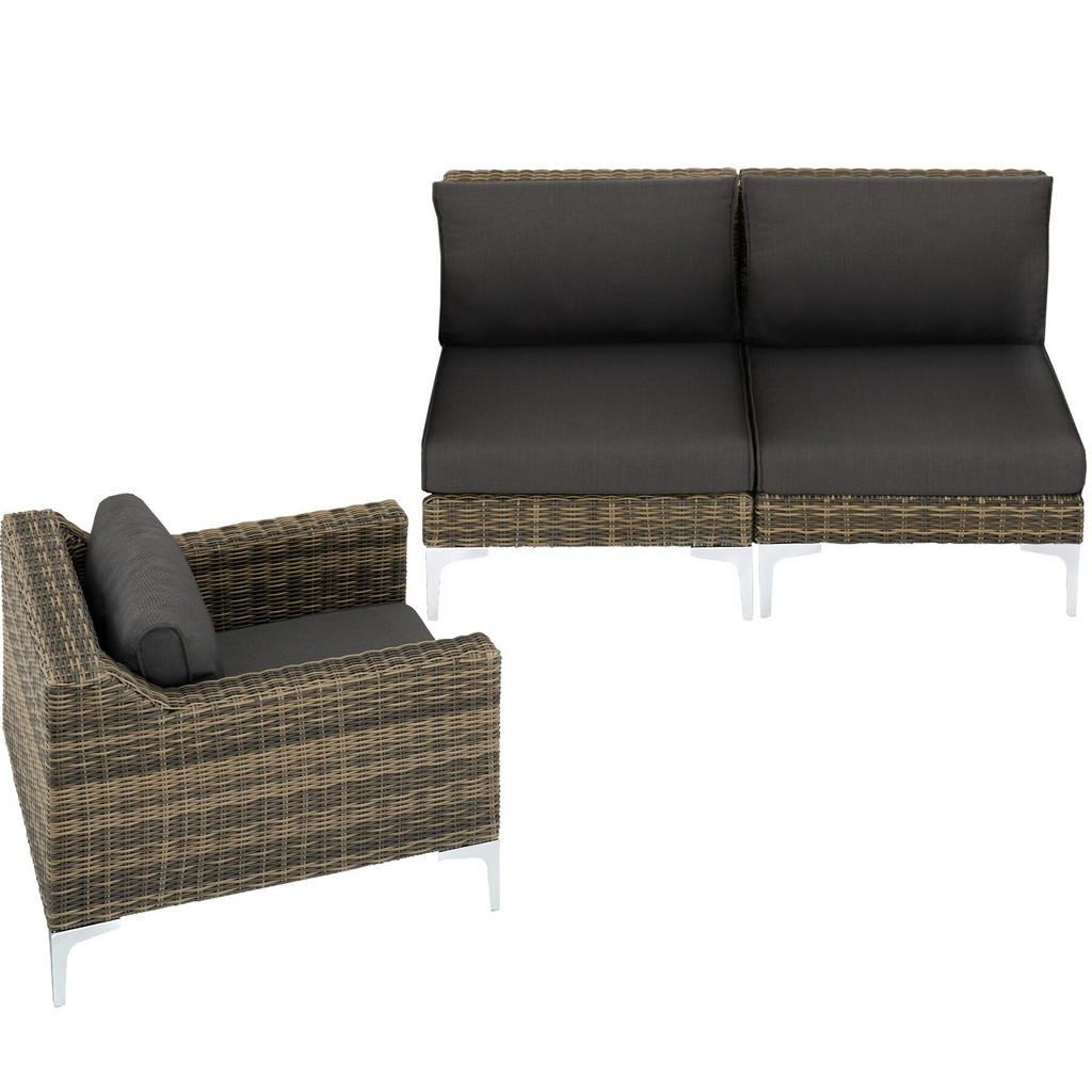 tectake GARTEN-LOUNGE-SET Anthrazit tectake GARTEN-LOUNGE-SET Anthrazit