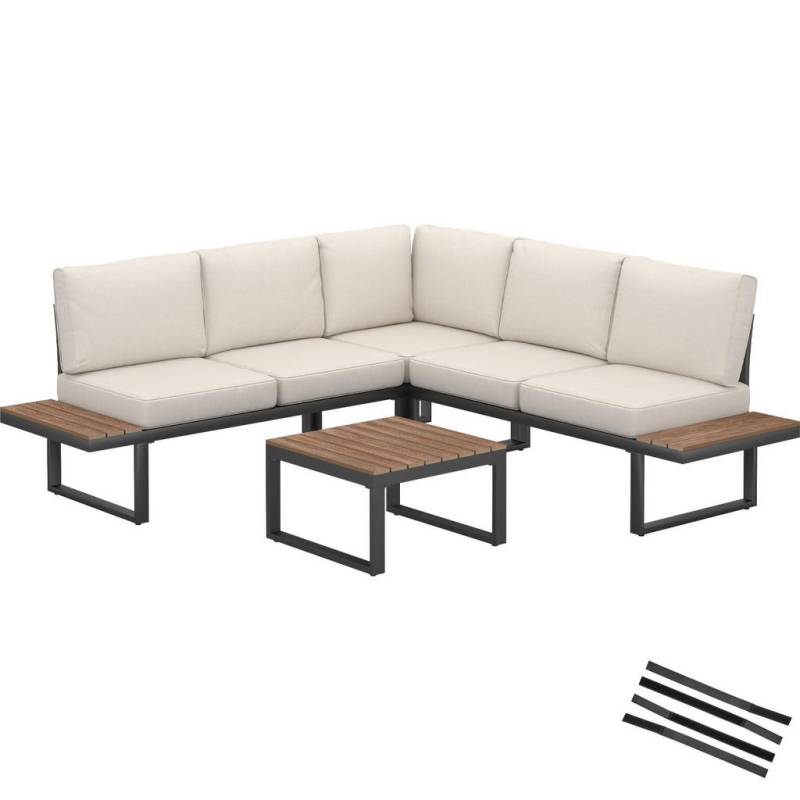 tectake GARTEN-LOUNGE-SET Schwarz