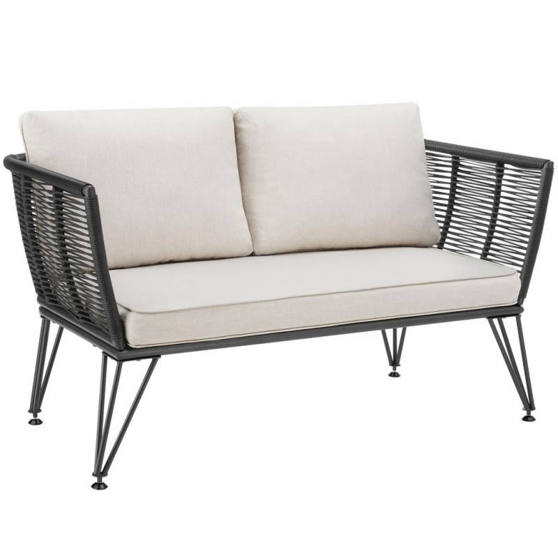 tectake GARTEN-LOUNGESOFA Anthrazit