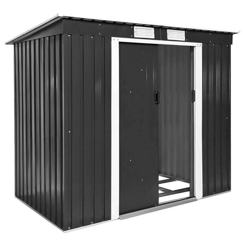 tectake GARTENHAUS Grau, Grau, Weiß