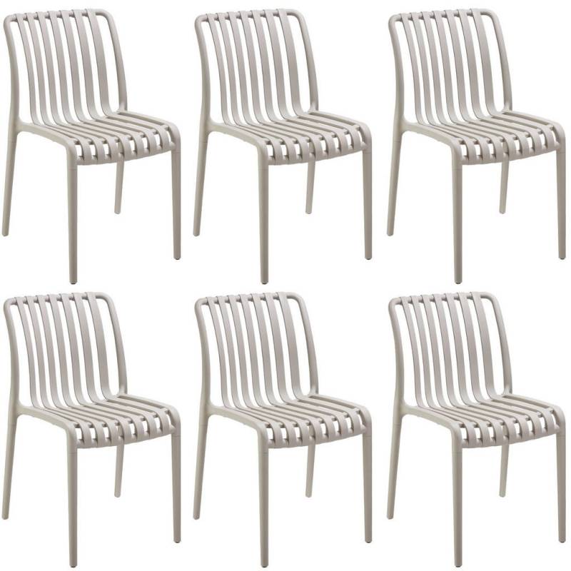 tectake GARTENSTÜHLE Taupe