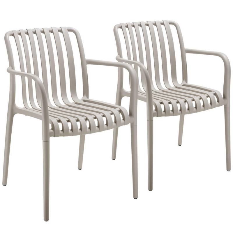 tectake GARTENSTÜHLE Taupe