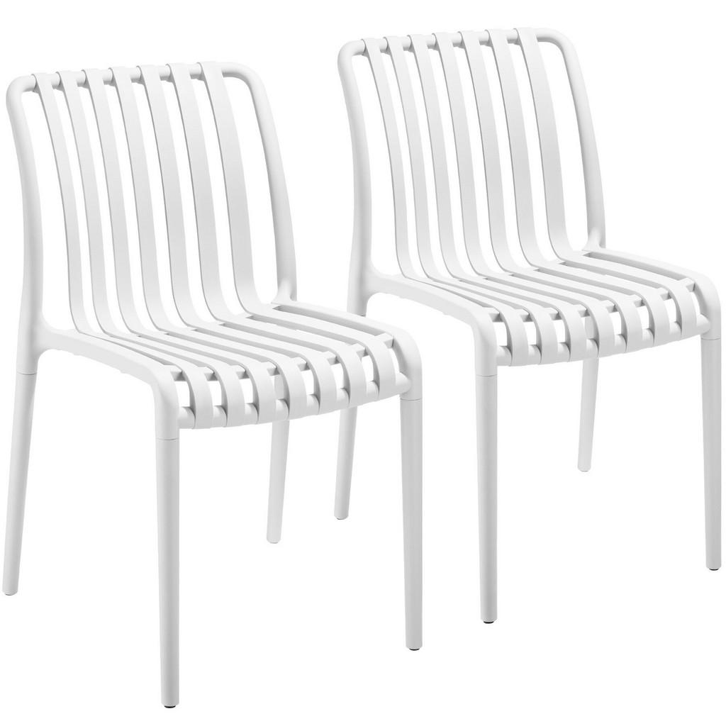 tectake GARTENSTÜHLE Weiß