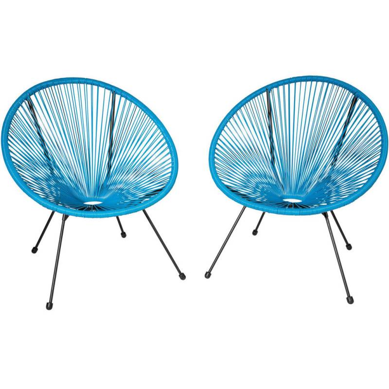 tectake GARTENSTUHL Blau