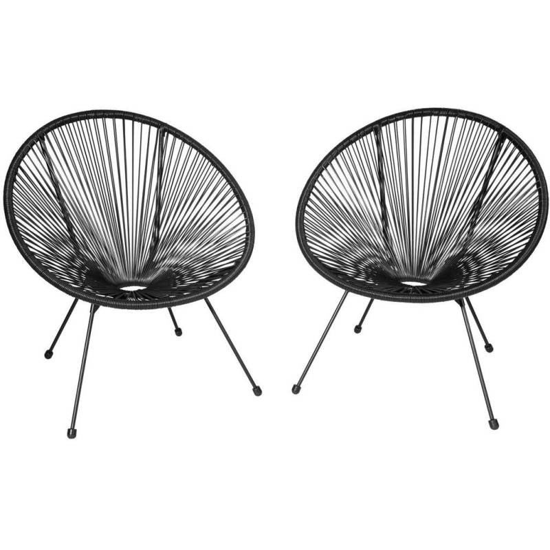 tectake GARTENSTUHL Schwarz
