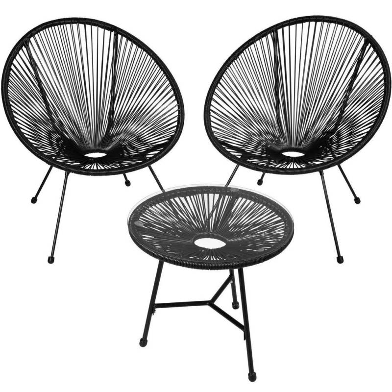 tectake GARTENSTUHL Schwarz